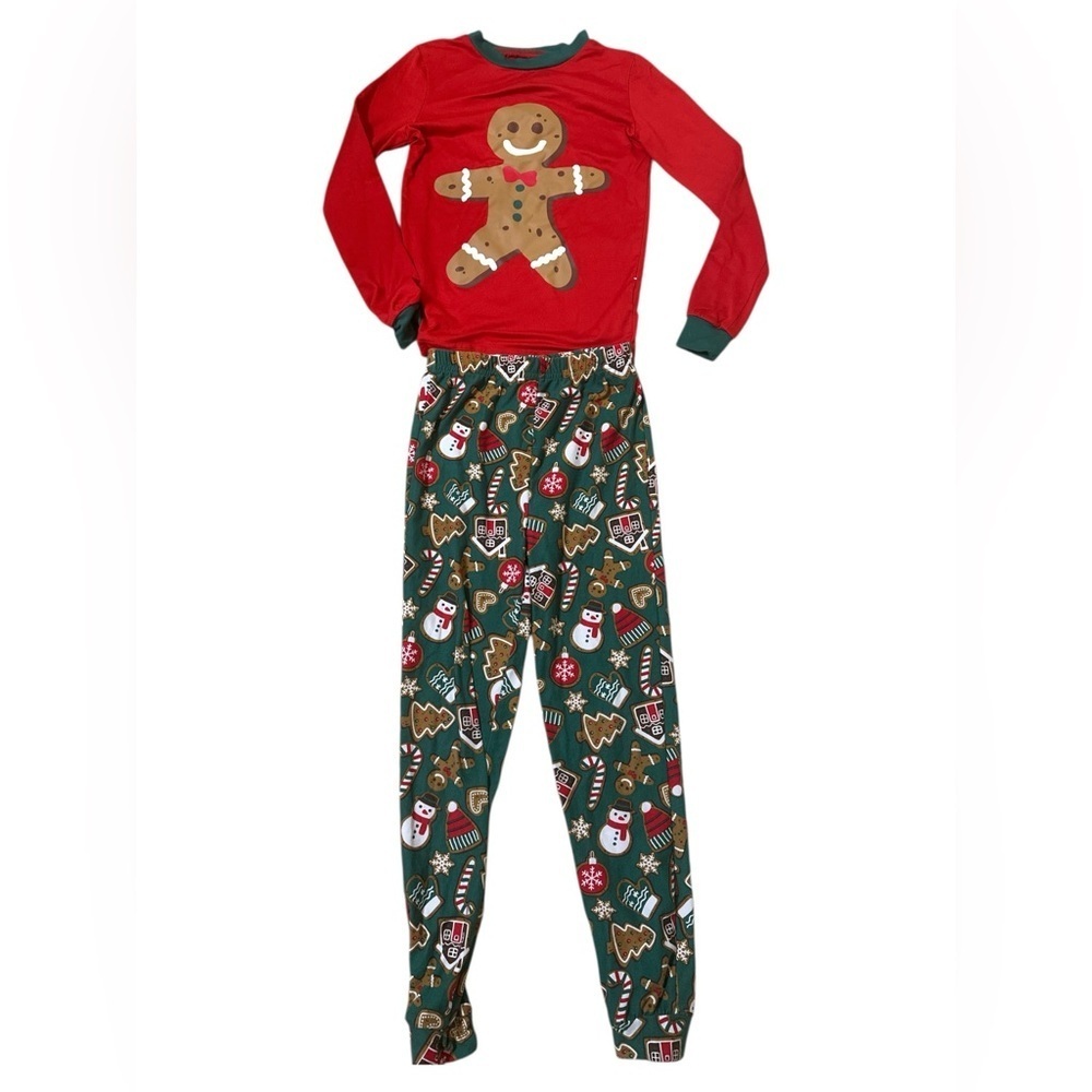 Kids Holiday Pajama Bundle - Size 8 (2 Full Sets) Gingerbread & Grinch Themes! - Picture 2 of 7